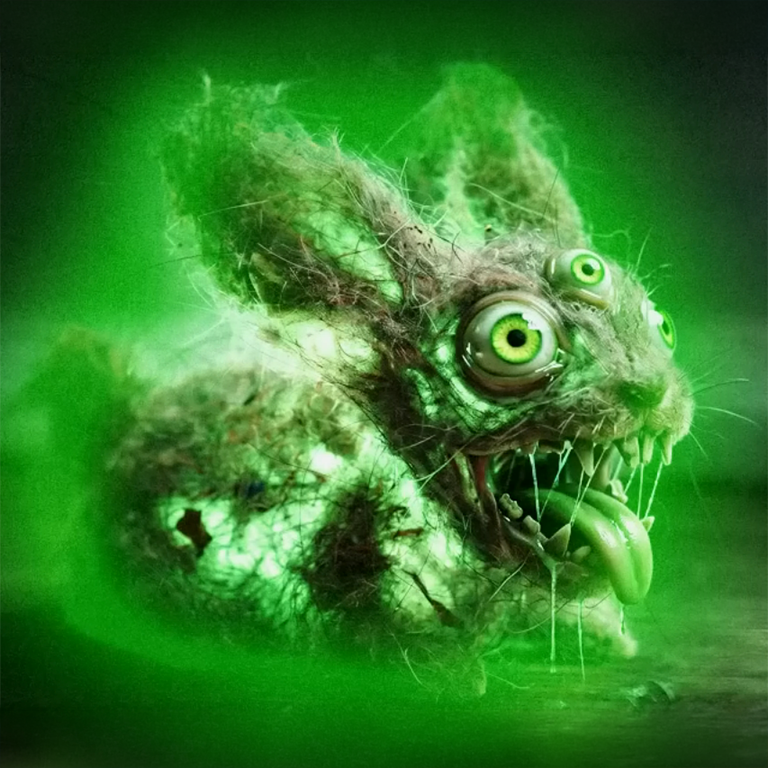 an image of a dust bunny if it was radioactive, from The Daily Show with Jon Stewart